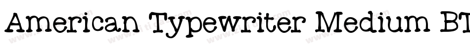 American Typewriter Medium BT字体转换